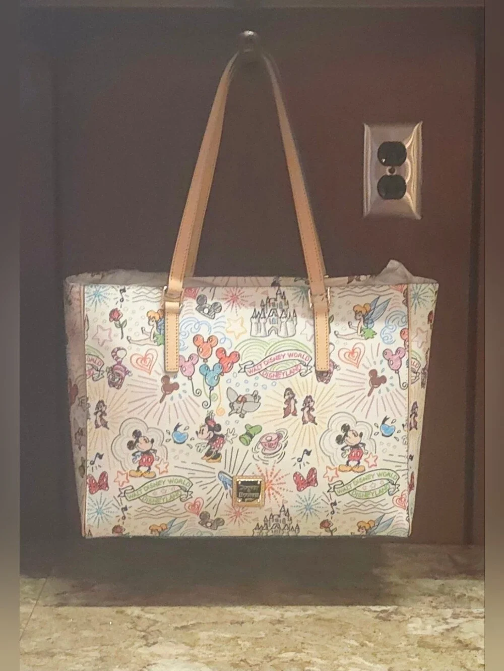 Disney x Dooney & Bourke Cream Disney Parks Character Tote
